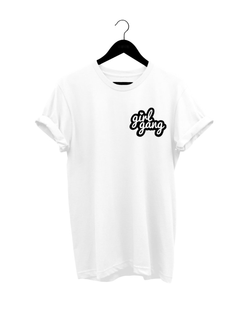 Feel like you’re in a woman’s club? Us too. Here’s the perfect shirt to show your love for strong women! This tee is perfectly fitted and stretchy to allow for extra comfort throughout your busy day! A comfy, super soft shirt is unisex T-shirt with black screen printing that reads “Girl Gang,” Wear it with a pair of jeans, or dress it up with a skirt for work. - Shop Canary Clothing
