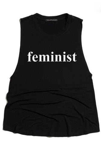 This tank top is the perfect way to show your feminist pride and empower women. Wear it with any bottoms and a leather jacket to complete your look!- Shop Canary Clothing