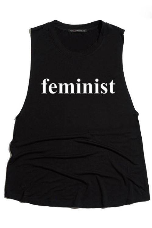 This tank top is the perfect way to show your feminist pride and empower women. Wear it with any bottoms and a leather jacket to complete your look!- Shop Canary Clothing