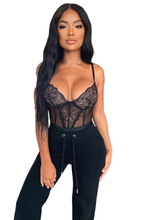 Black Lace And Mesh Bodysuit Shop Canary Clothing