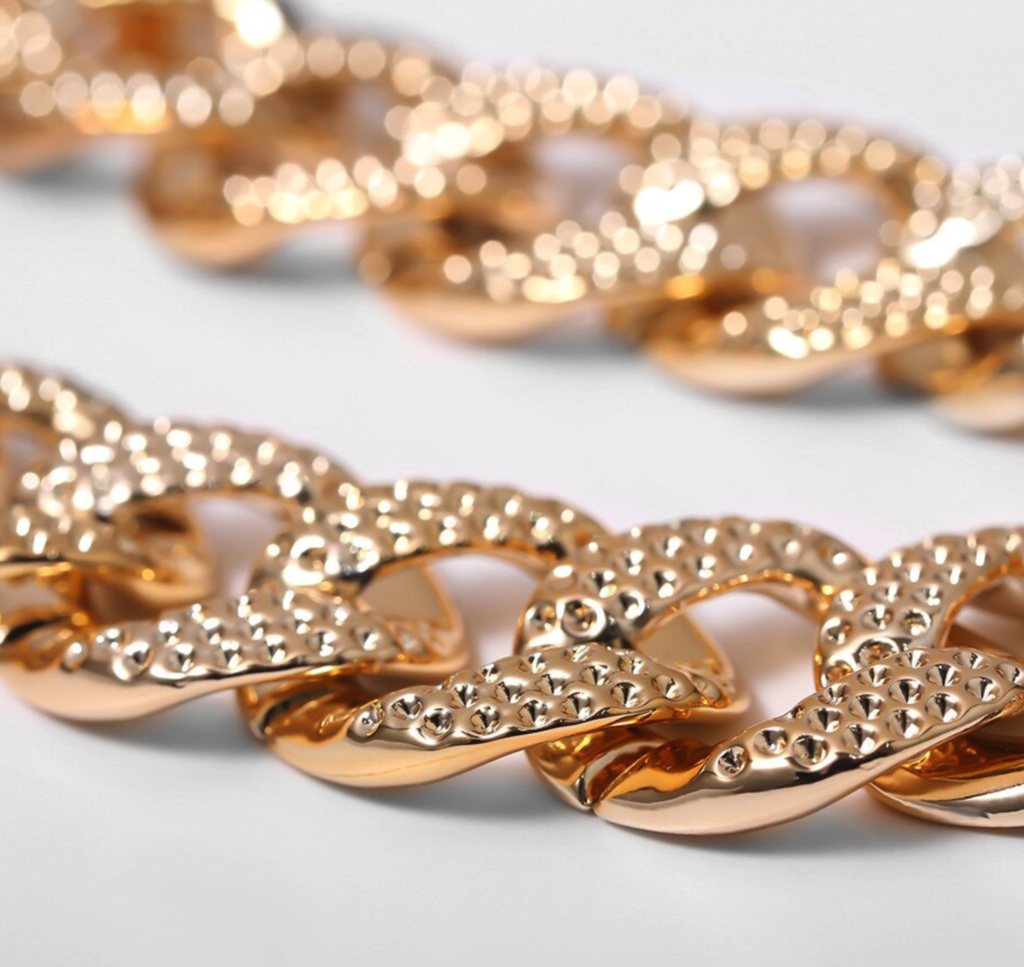 Women's Fashion Jewelry Gold Chunky Collar Statement Necklace 373