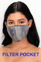 Unisex Fabric reusable washable Camouflage face mask with filter pocket - Shop Canary Clothing
