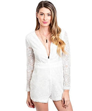 Looking for lace everyday wear? This Adelia white lace romper might take your breath away! This lace romper is an all white delight. The white lace on this plunge neckline romper makes your outfit look refined, without being over-whelming. The romper is fully lined to give you an effortless feel, and you'll love the romantic feel of this piece.  - Shop Canary Clothing
