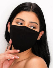 Unisex Fabric reusable and washable plain black face mask with filter pocket - Shop Canary Clothing