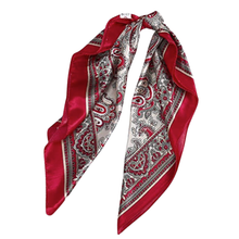 Red Silk Headscarf Bandanas 23.6 Inches hair accessories