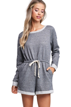 Charcoal Grey French Terry Romper - Shop Canary Clothing